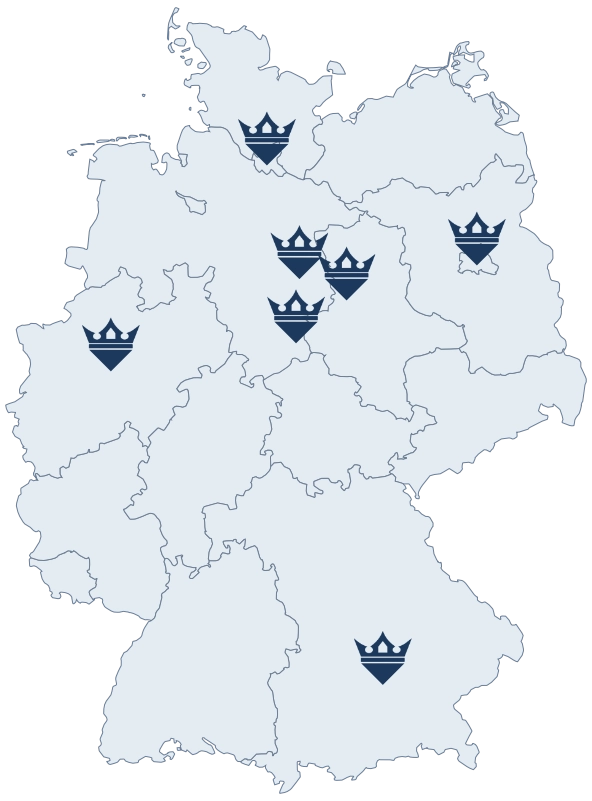 Map of Germany Reuker Immobilien