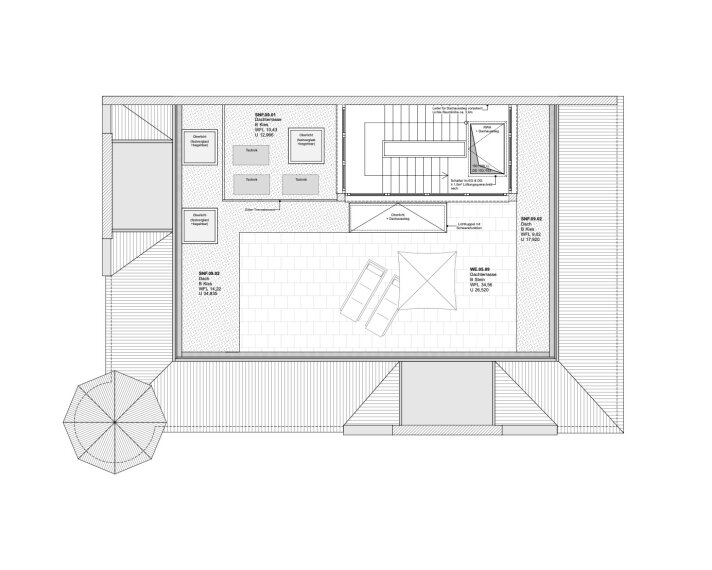Grundriss Dachterrasse