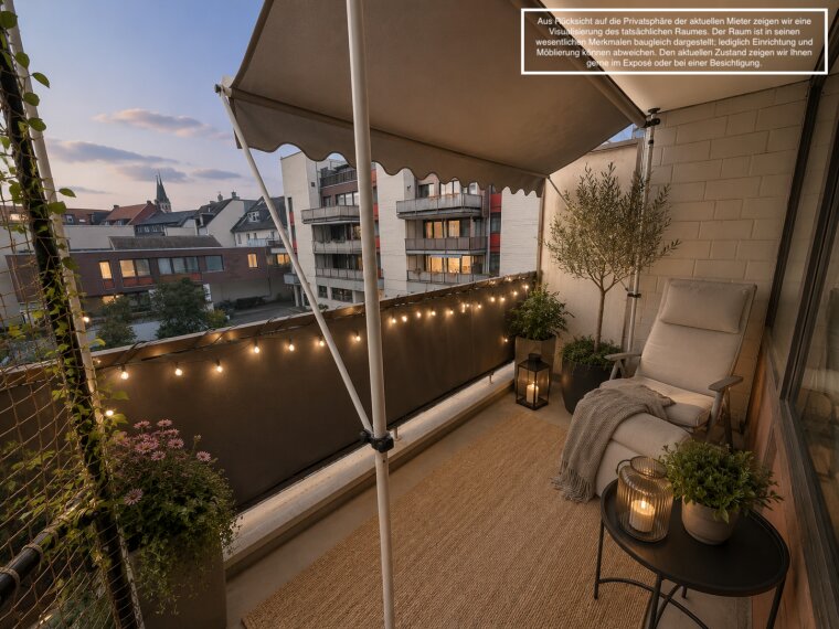Beispiel: Balkon eingerichtet